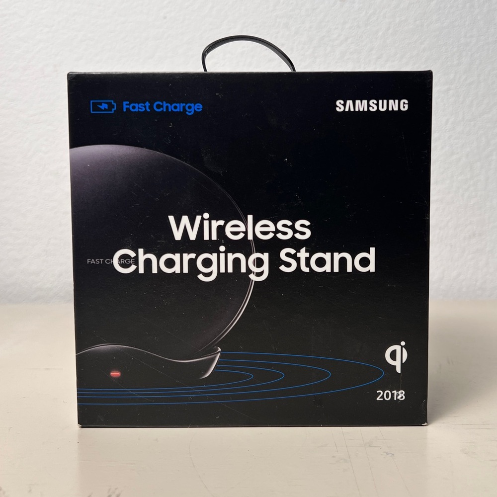 Samsung‎ Black Qi Standard Wireless Charging Stand Dock Fast Charge